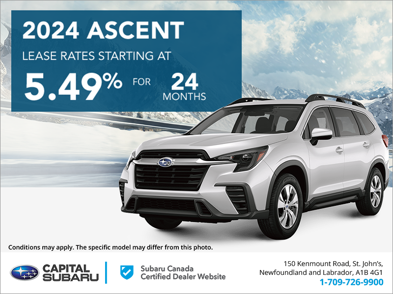 Get the 2024 Subaru Ascent Today! Capital Subaru in St. John’s