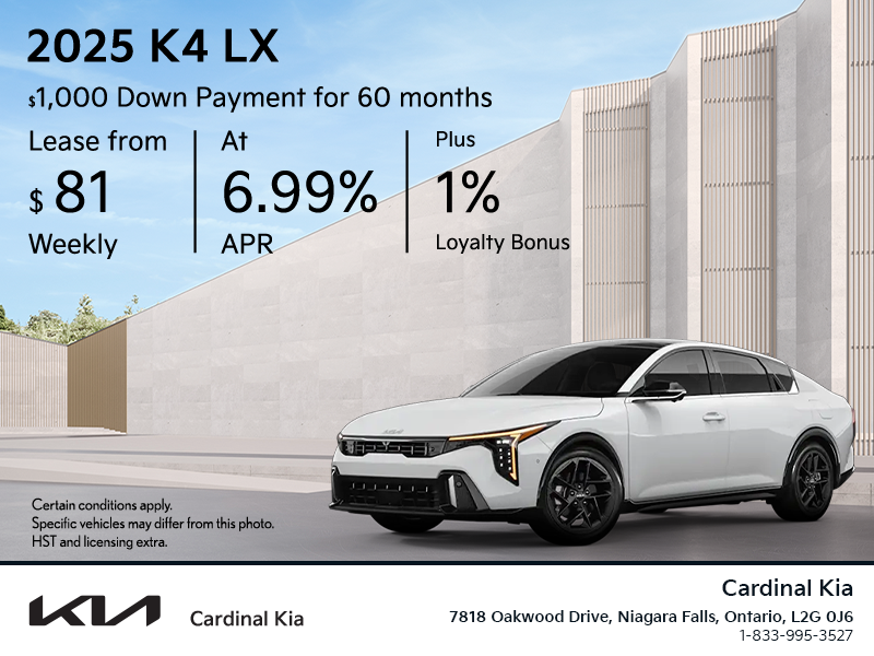 Get the 2025 Kia K4 !