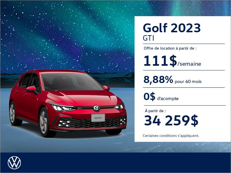 Procurezvous la Golf GTI 2023 Leblanc VW MontLaurier