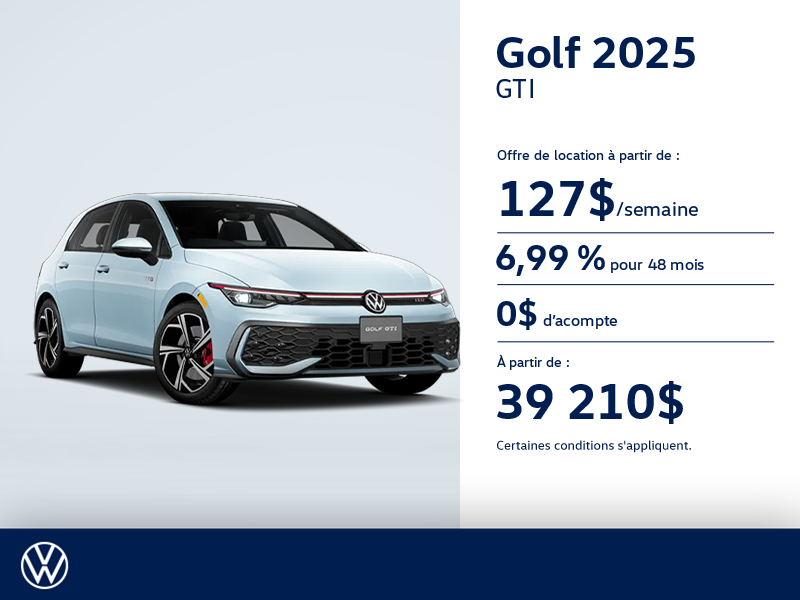 Procurez-vous la Volkswagen Golf Gti 2025