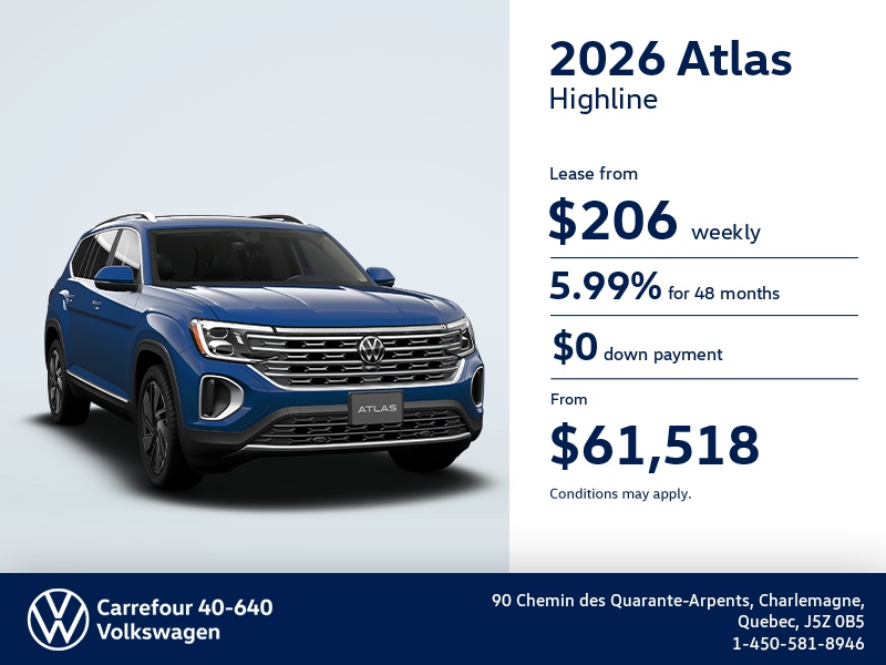 Get the 2026 Volkswagen Atlas
