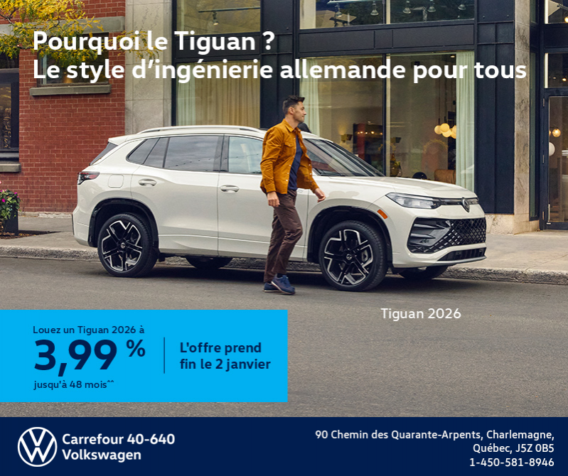 Procurez-vous le Volkswagen Tiguan 2026