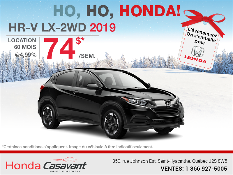 Louez le Honda HR-V 2019!