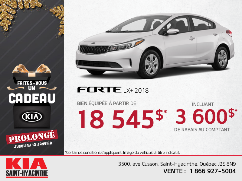 La Kia Forte 2018!
