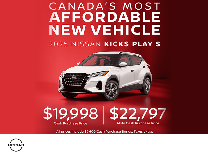 Get the 2025 Nissan Kicks Play S!