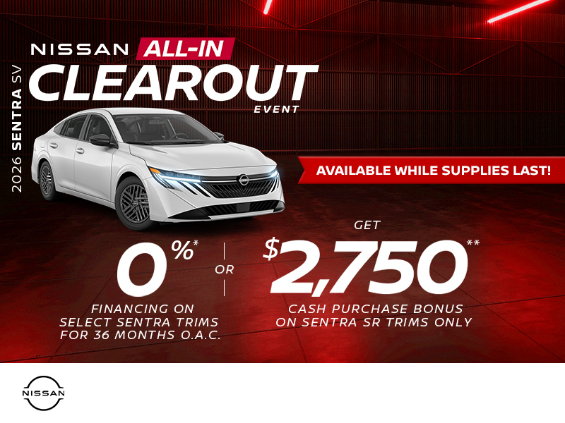 Get the 2026 Nissan Sentra SV Today!