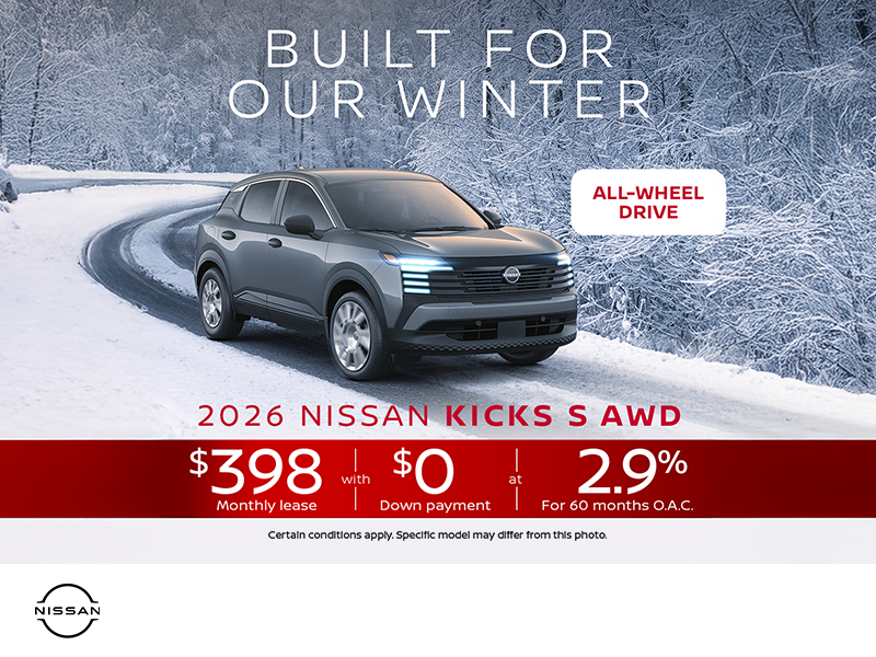 Get the 2026 Nissan Kicks S Today!