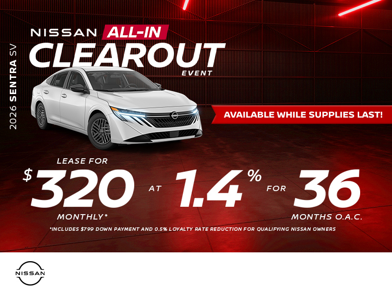Get the 2026 Nissan Sentra SV Today!