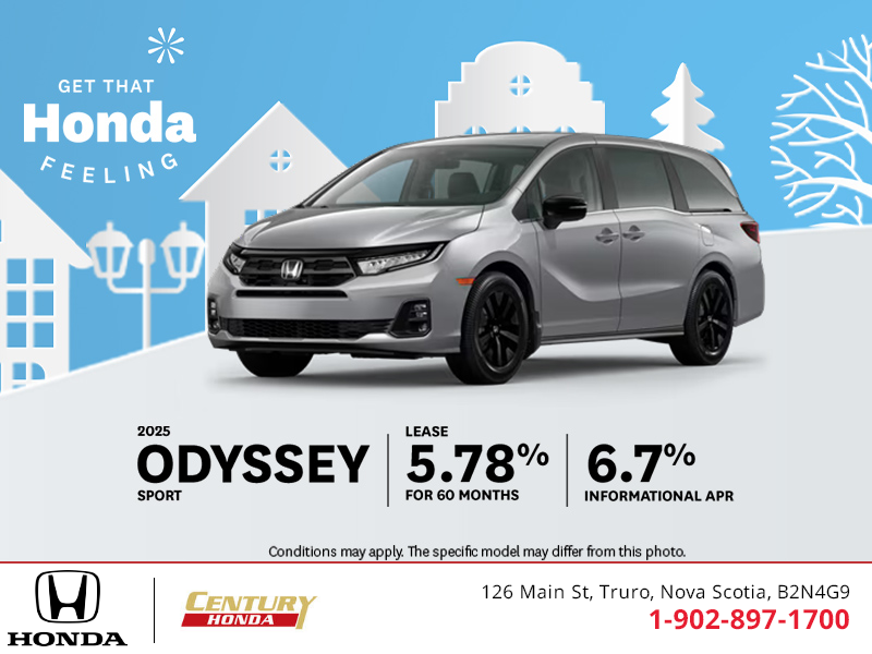 Get the 2025 Honda Odyssey!