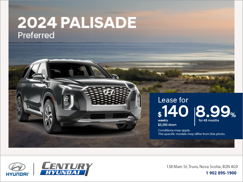 Century Hyundai in Truro Get the 2024 Palisade!