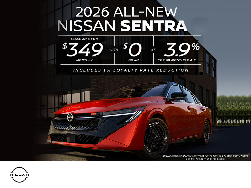 Get the 2026 Nissan Sentra Today!