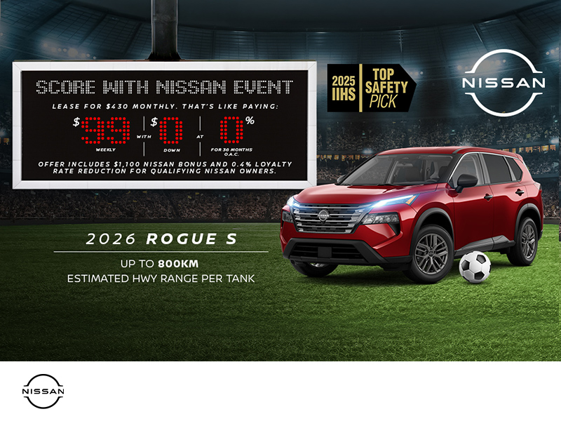 Get the 2026 Nissan Rogue S Today!