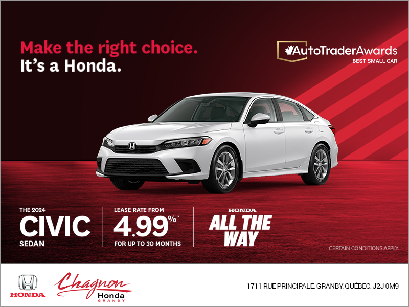 Obtenez la Honda Civic 2024 !