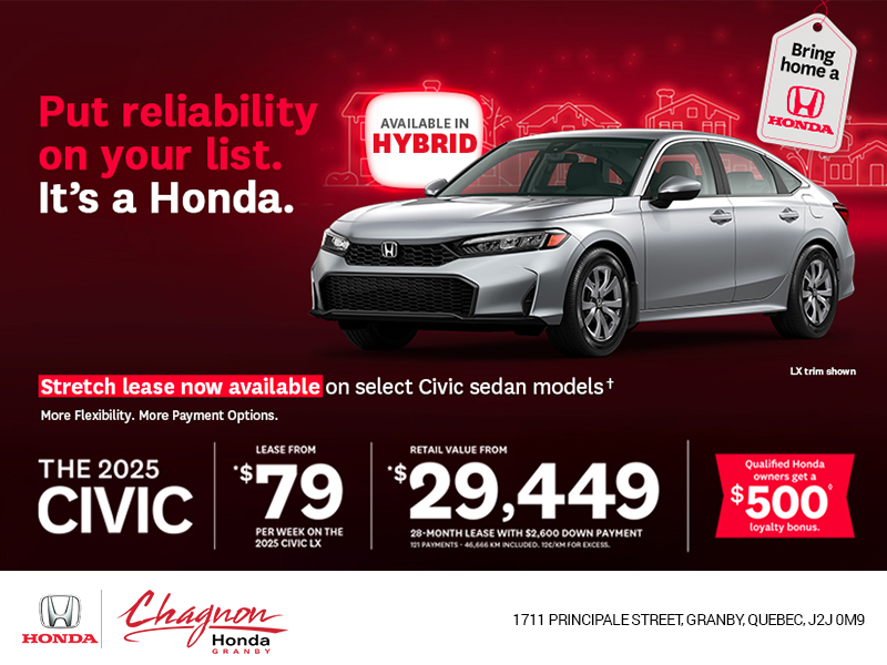 Get the 2025 Honda Civic!