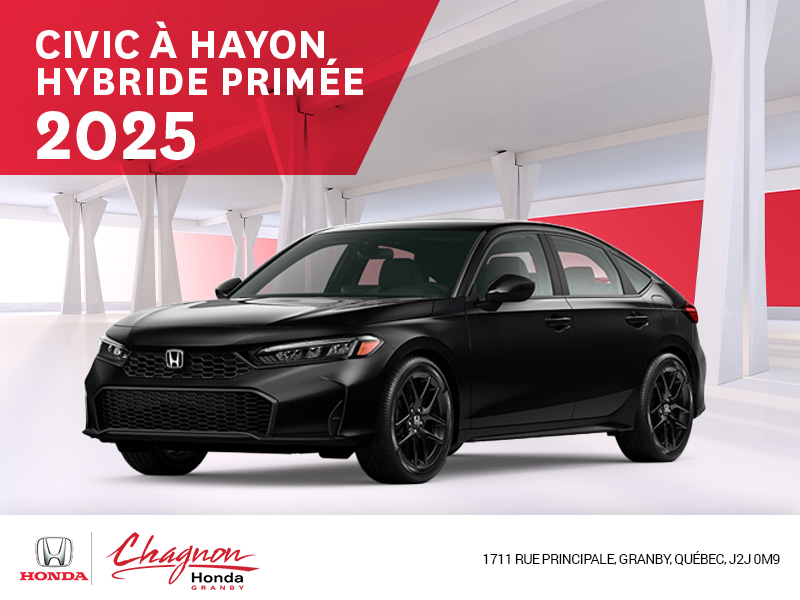 Obtenez le Honda Civic Hatchback 2025 !