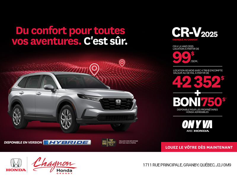 Obtenez le Honda CR-V 2025!