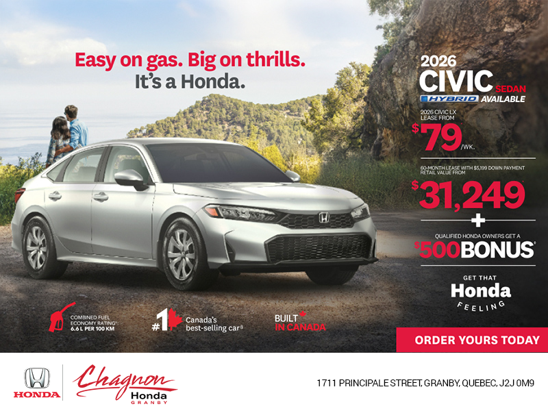 Get the 2026 Honda Civic Sedan Hybrid!