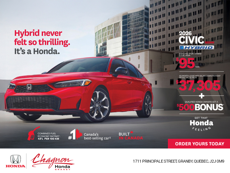 Get the 2026 Honda Civic Sedan Hybrid!