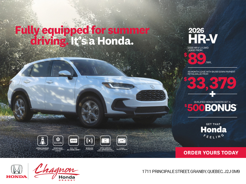 Get the 2026 Honda HR-V!