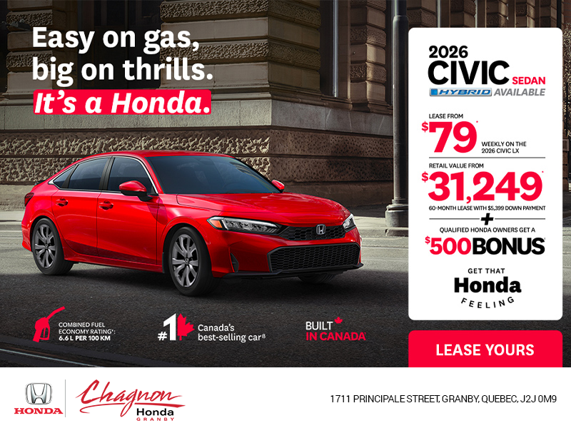 Get the 2026 Honda Civic Sedan!
