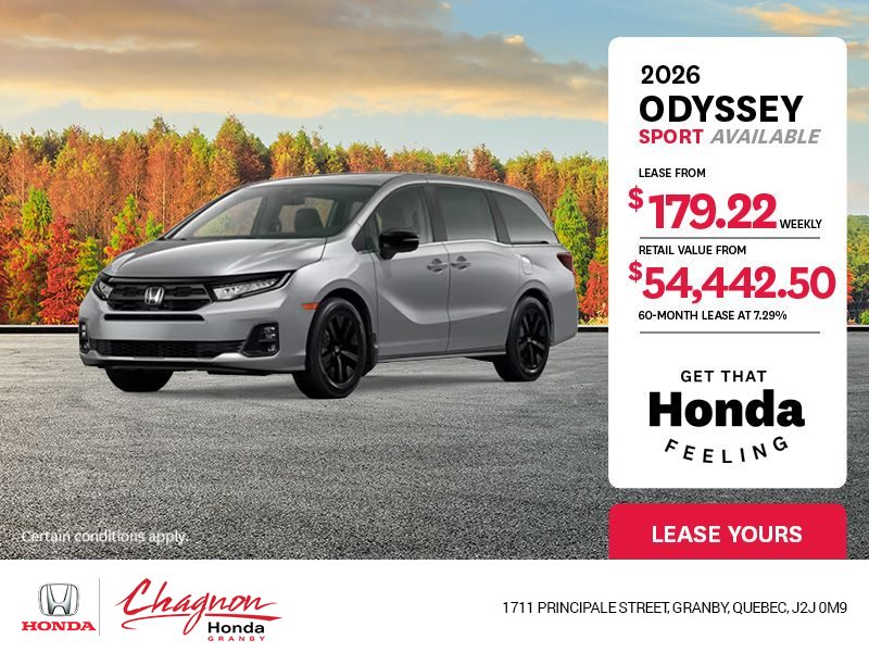 Get the 2026 Honda Odyssey!