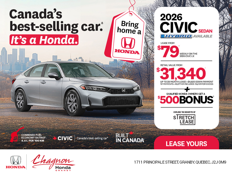Get the 2026 Honda Civic Sedan!