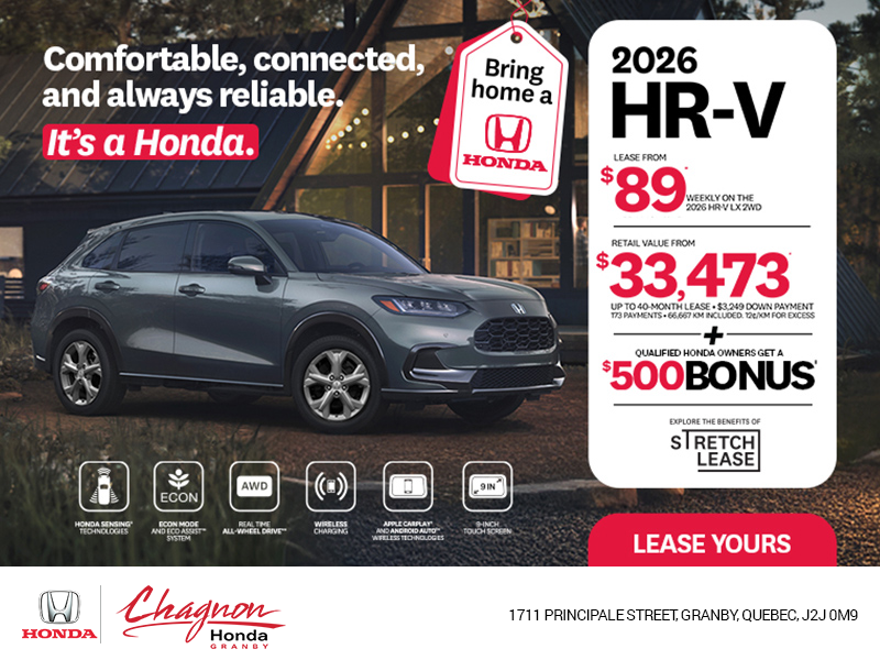 Get the 2026 Honda HR-V!