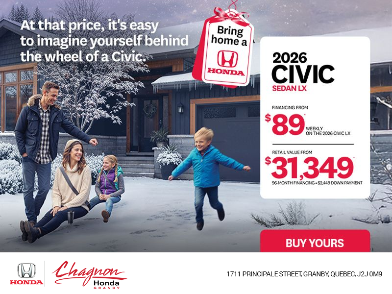 Get the 2026 Honda Civic Sedan!