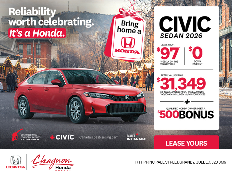 Get the 2026 Honda Civic Sedan!