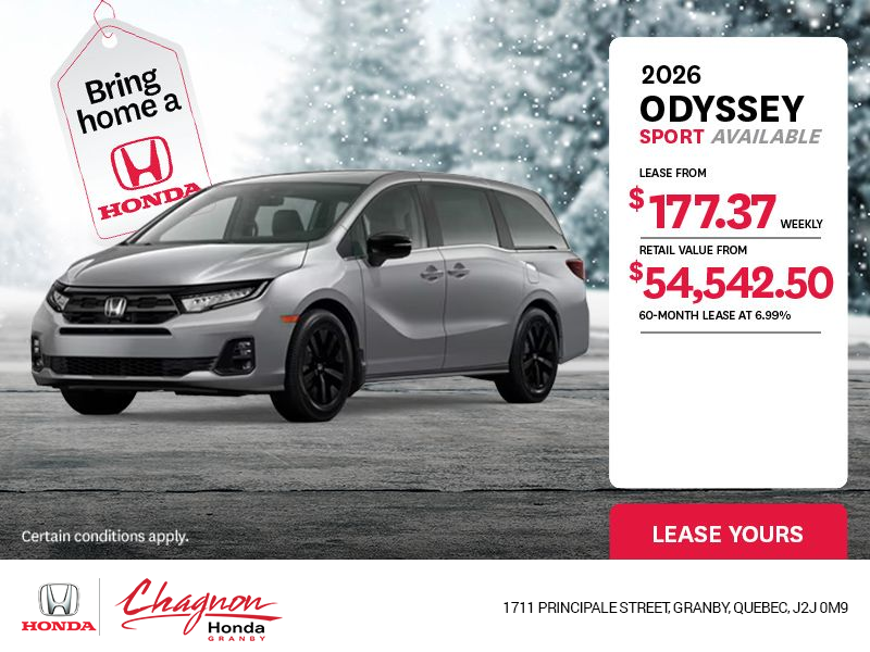 Get the 2026 Honda Odyssey!