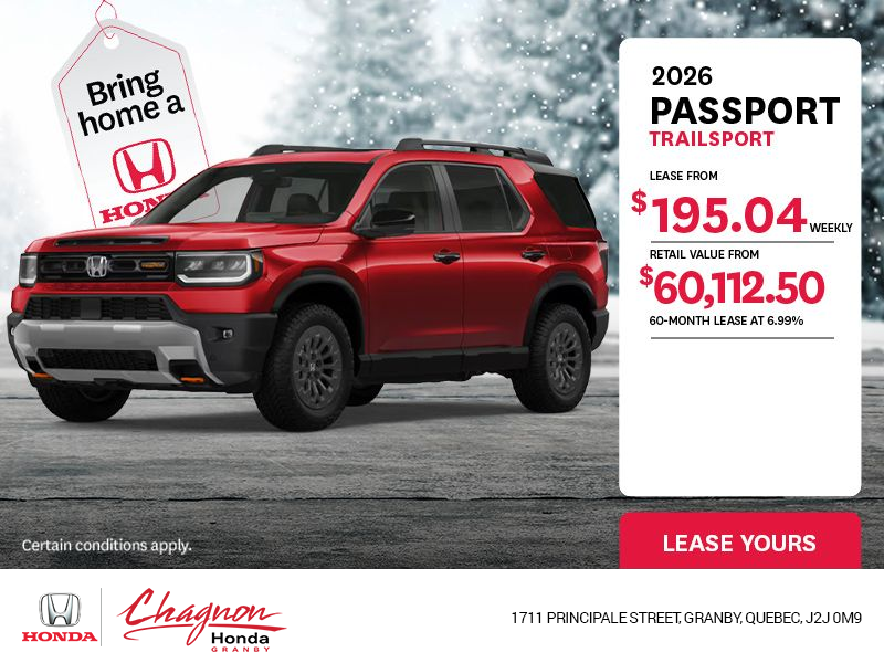 Get the 2026 Honda Passport!