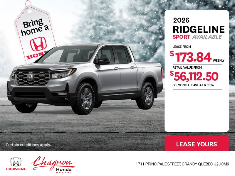 Get the 2026 Honda Ridgeline!