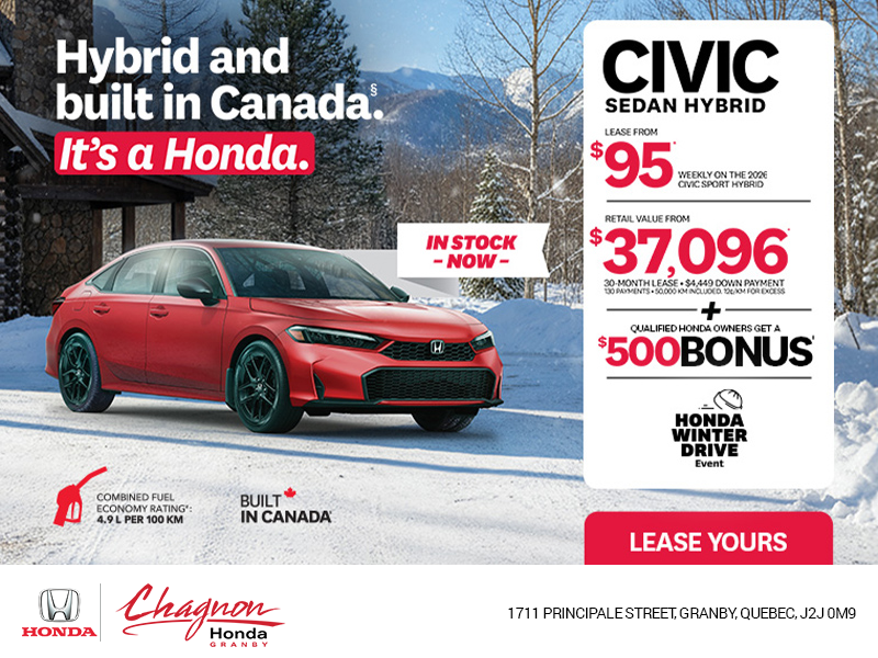 Get the 2026 Honda Civic Sedan Hybrid!