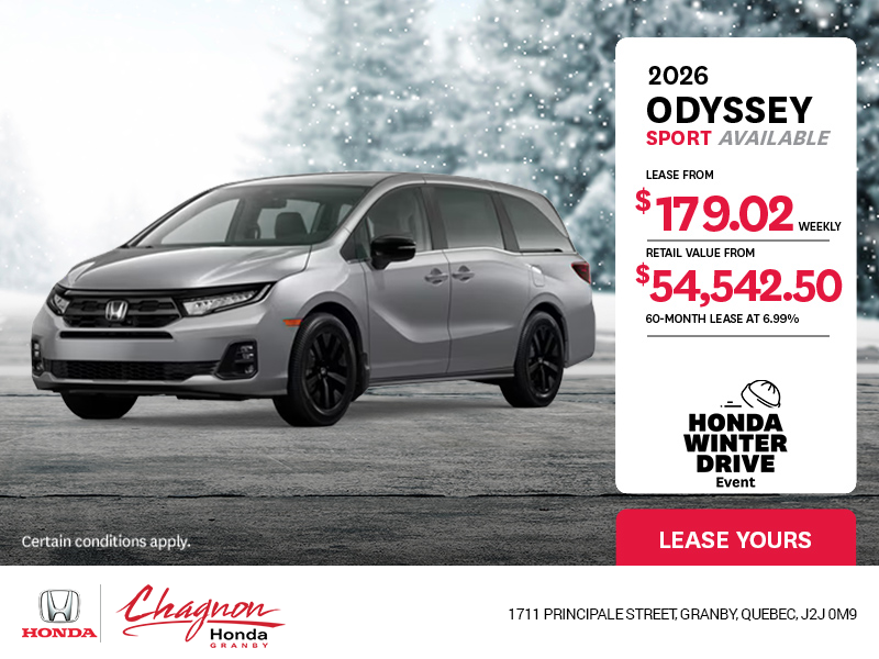 Get the 2026 Honda Odyssey!