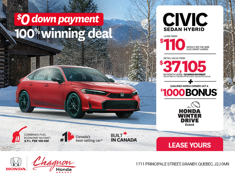 Get the 2026 Honda Civic Sedan Hybrid!