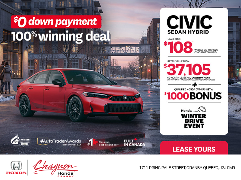 Get the 2026 Honda Civic Sedan Hybrid!