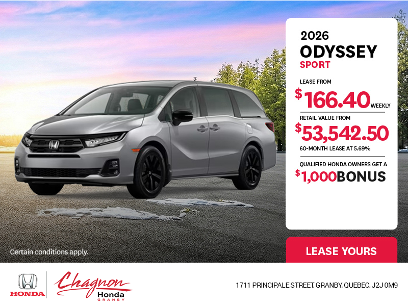 Get the 2026 Honda Odyssey!