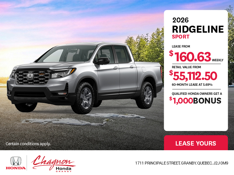 Get the 2026 Honda Ridgeline!