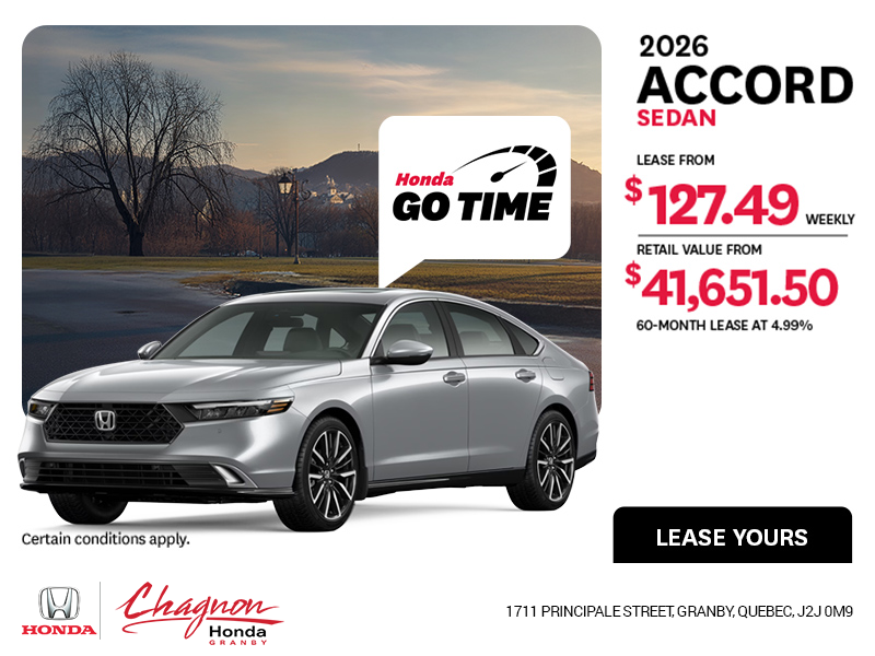 Get the 2026 Honda Accord!