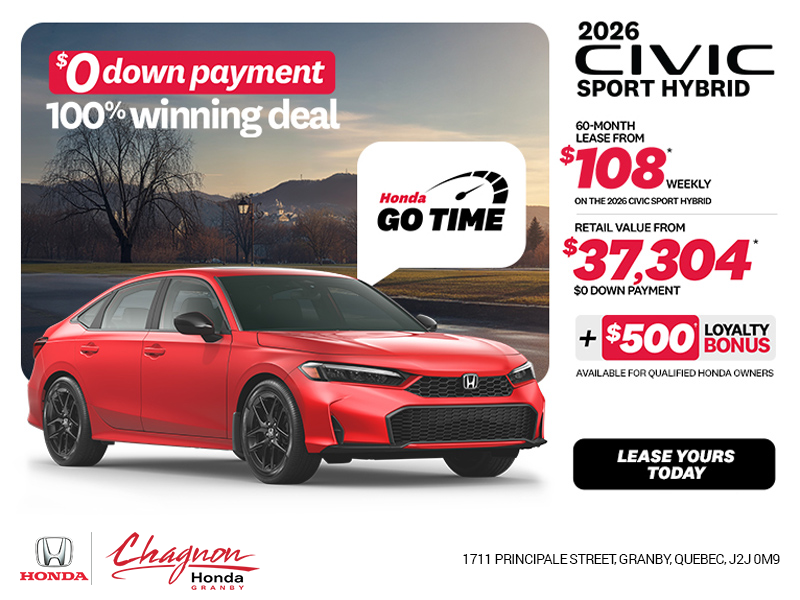 Get the 2026 Honda Civic Sedan Hybrid!