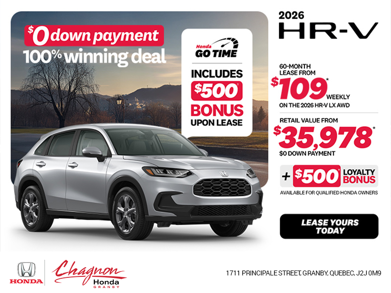Get the 2026 Honda HR-V!