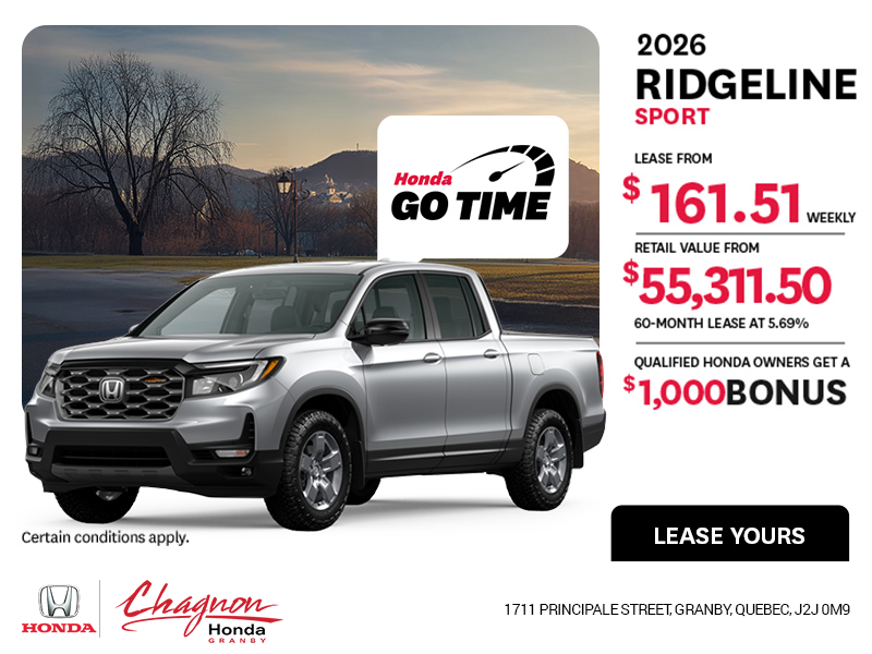 Get the 2026 Honda Ridgeline!