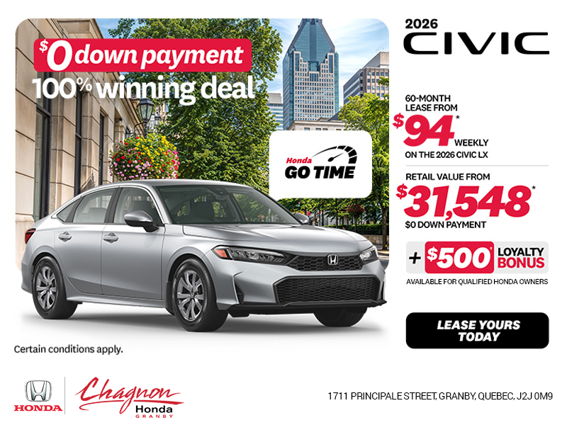 Get the 2026 Honda Civic!