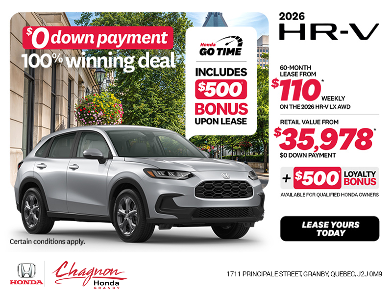 Get the 2026 Honda HR-V!