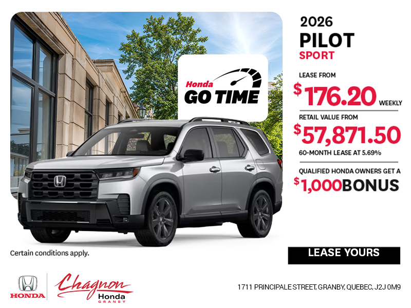 Get the 2026 Honda Pilot!