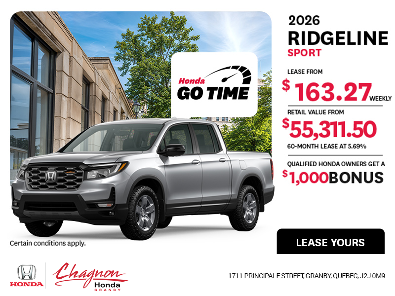 Get the 2026 Honda Ridgeline!