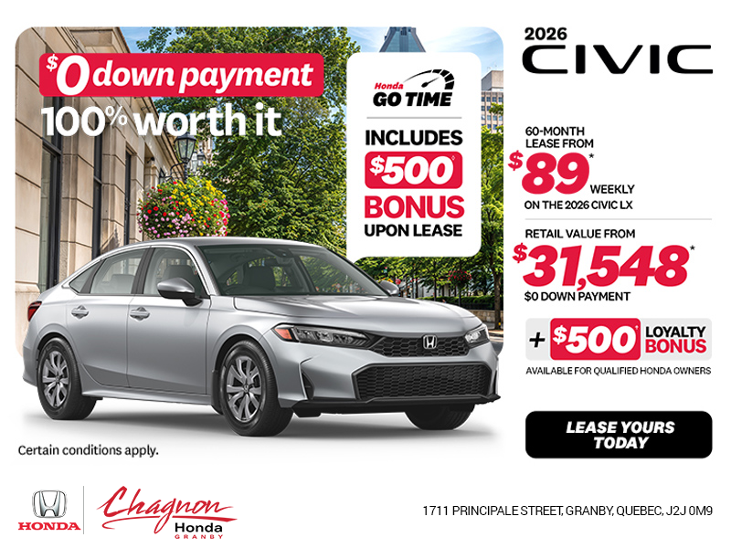 Get the 2026 Honda Civic!