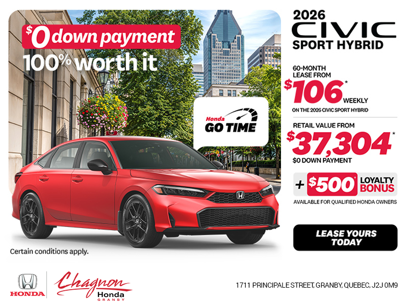 Get the 2026 Honda Civic Sedan Hybrid!