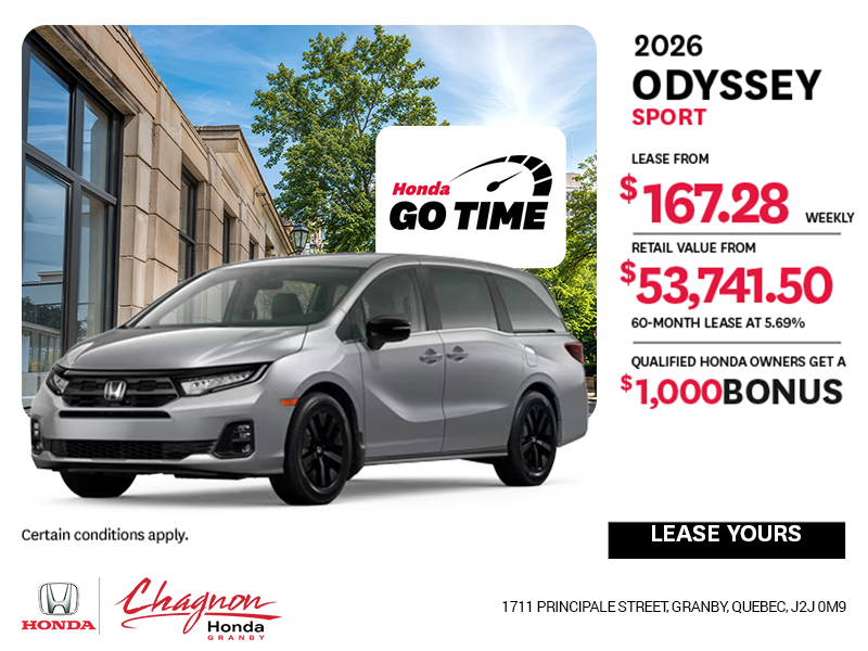 Get the 2026 Honda Odyssey!