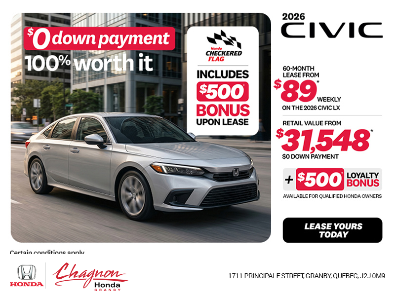 Get the 2026 Honda Civic!